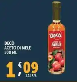 Deco Supermercati Decò aceto di mele offerta