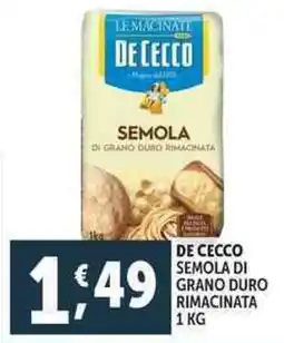 Deco Supermercati De cecco semola di grano duro rimacinata offerta