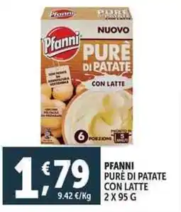 Deco Supermercati Pfanni purè di patate con latte offerta