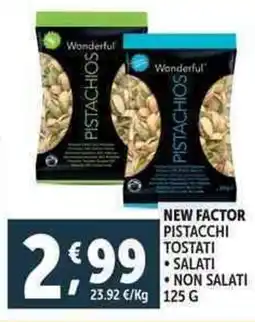 Deco Supermercati New factor pistacchi tostati salati offerta