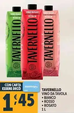 Deco Supermercati Tavernello vino da tavola offerta