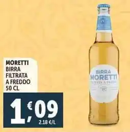 Deco Supermercati Moretti birra filtrata a freddo offerta