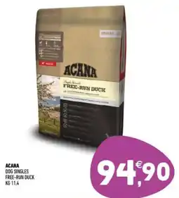 Ayoka Acana dog singles free-run duck offerta