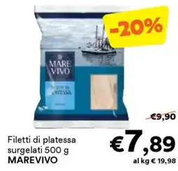 Unes Filetti di platessa surgelati MAREVIVO offerta