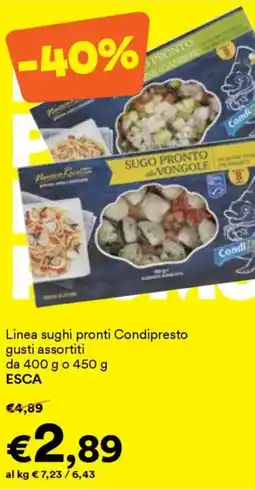 Unes Linea sughi pronti Condipresto ESCA offerta