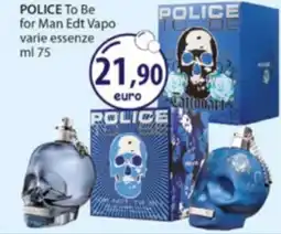 Acqua & Sapone POLICE To Be for Man Edt Vapo offerta
