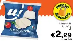 Unes Mozzarelle U! offerta