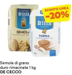 Unes Semola di grano duro rimacinata DE CECCO offerta