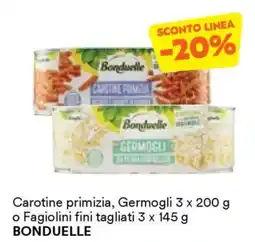 Unes Carotine primizia, Germogli o Fagiolini fini tagliati BONDUELLE offerta