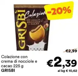 Unes Colazione con crema di nocciole e cacao GRISBI offerta