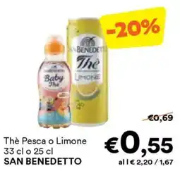 Unes Thè Pesca o Limone SAN BENEDETTO offerta