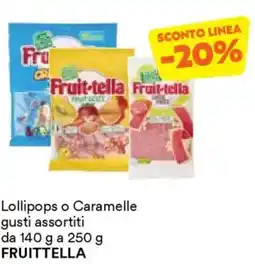 Unes Lollipops o Caramelle FRUITTELLA offerta