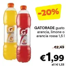 Unes GATORADE gusto arancia, limone o arancia rossa offerta