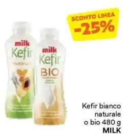 Unes Kefir bianco naturale o bio MILK offerta