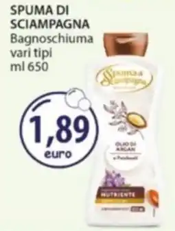 Acqua & Sapone SPUMA DI SCIAMPAGNA Bagnoschiuma offerta
