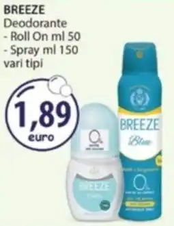 Acqua & Sapone BREEZE Deodorante Roll On, Spray offerta