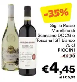 Unes Sigillo Rosso Morellino di Scansano DOCG O Toscana IGT bianco PICCINI offerta