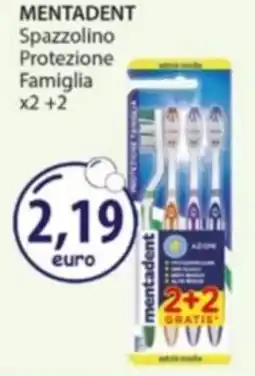 Acqua & Sapone MENTADENT Spazzolino Protezione Famiglia x2 +2 offerta