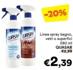 Unes Linea spray bagno, vetri o superfici QUASAR offerta