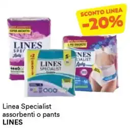 Unes Linea Specialist assorbenti o pants LINES offerta