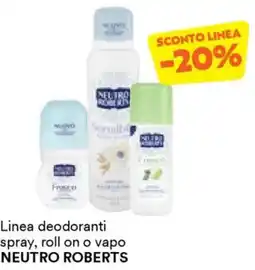 Unes Linea deodoranti spray, roll on o vapo NEUTRO ROBERTS offerta