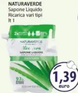 Acqua & Sapone NATURAVERDE Sapone Liquido Ricarica offerta