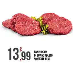 Euroesse Hamburger di bovino adulto scottona offerta