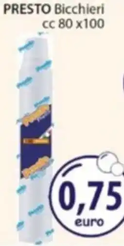 Acqua & Sapone PRESTO Bicchieri cc 80 x 100 offerta