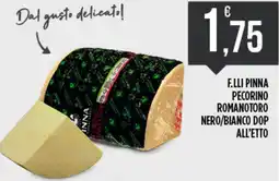 Euroesse F.lli pinna pecorino romanotoro nero/bianco DOP all'etto offerta