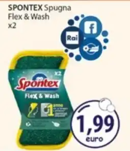 Acqua & Sapone SPONTEX Spugna Flex & Wash x2 offerta