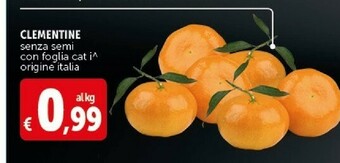 Deco Supermercati Clementine offerta