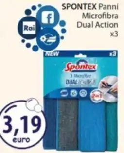 Acqua & Sapone SPONTEX Panni Microfibra Dual Action x3 offerta