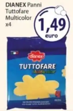 Acqua & Sapone DIANEX Panni Tuttofare Multicolor x4 offerta