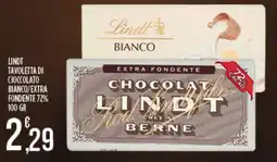 Euroesse Lindt tavoletta di cioccolato bianco/extra fondente 72% offerta