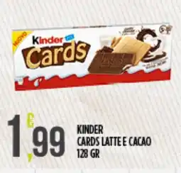 Euroesse Kinder cards latte e cacao offerta