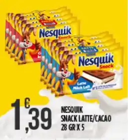 Euroesse Nestle nesquik snack latte/cacao offerta