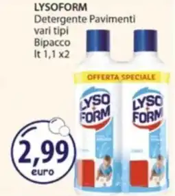 Acqua & Sapone LYSOFORM Detergente Pavimenti Bipacco offerta