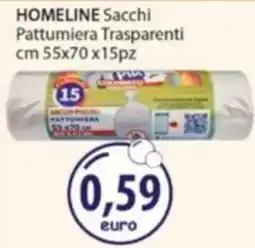 Acqua & Sapone HOMELINE Sacchi Pattumiera Trasparenti offerta