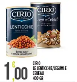 Euroesse Cirio le lenticchie/legumie cereali offerta