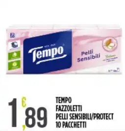 Euroesse Tempo fazzoletti pelli sensibili/protect 10 pacchetti offerta