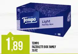 Euroesse Tempo fazzoletti box family 70 pz offerta