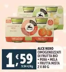 Deco Supermercati Alce nero omogeneizzati di frutta bio offerta