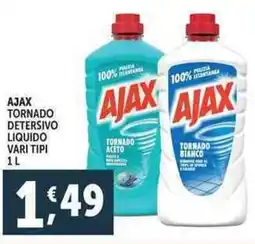 Deco Supermercati Ajax tornado detersivo liquido offerta