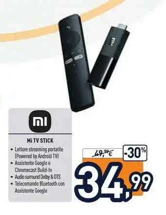 Unieuro Mi tv stick offerta