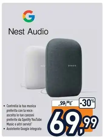 Unieuro Google nest audio offerta