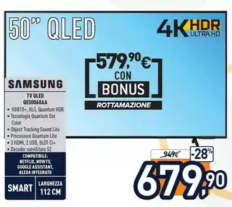 Unieuro Tv qled qe50q60aa offerta