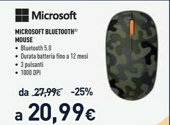 Unieuro Bluetooth mouse offerta