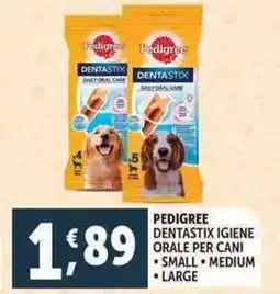 Deco Supermercati Pedigree dentastix igiene orale per cani offerta