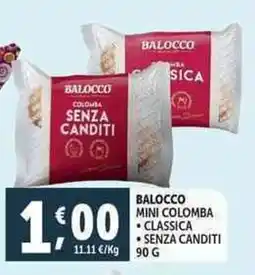 Deco Supermercati Balocco mini colomba classica senza canditi offerta