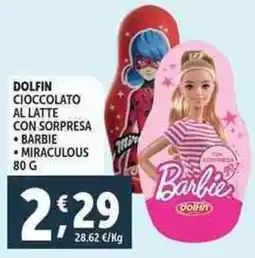 Deco Supermercati Dolfin cioccolato al latte con sorpresa offerta